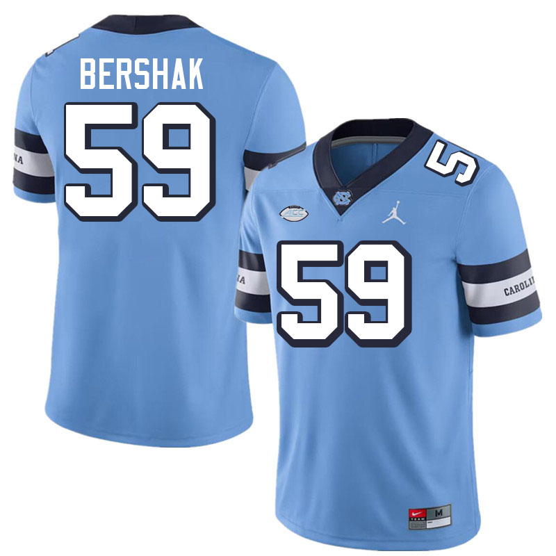 #59 Andy Bershak North Carolina Tar Heels Jerseys,Apparels,Uniforms Stitched-Alternate Blue